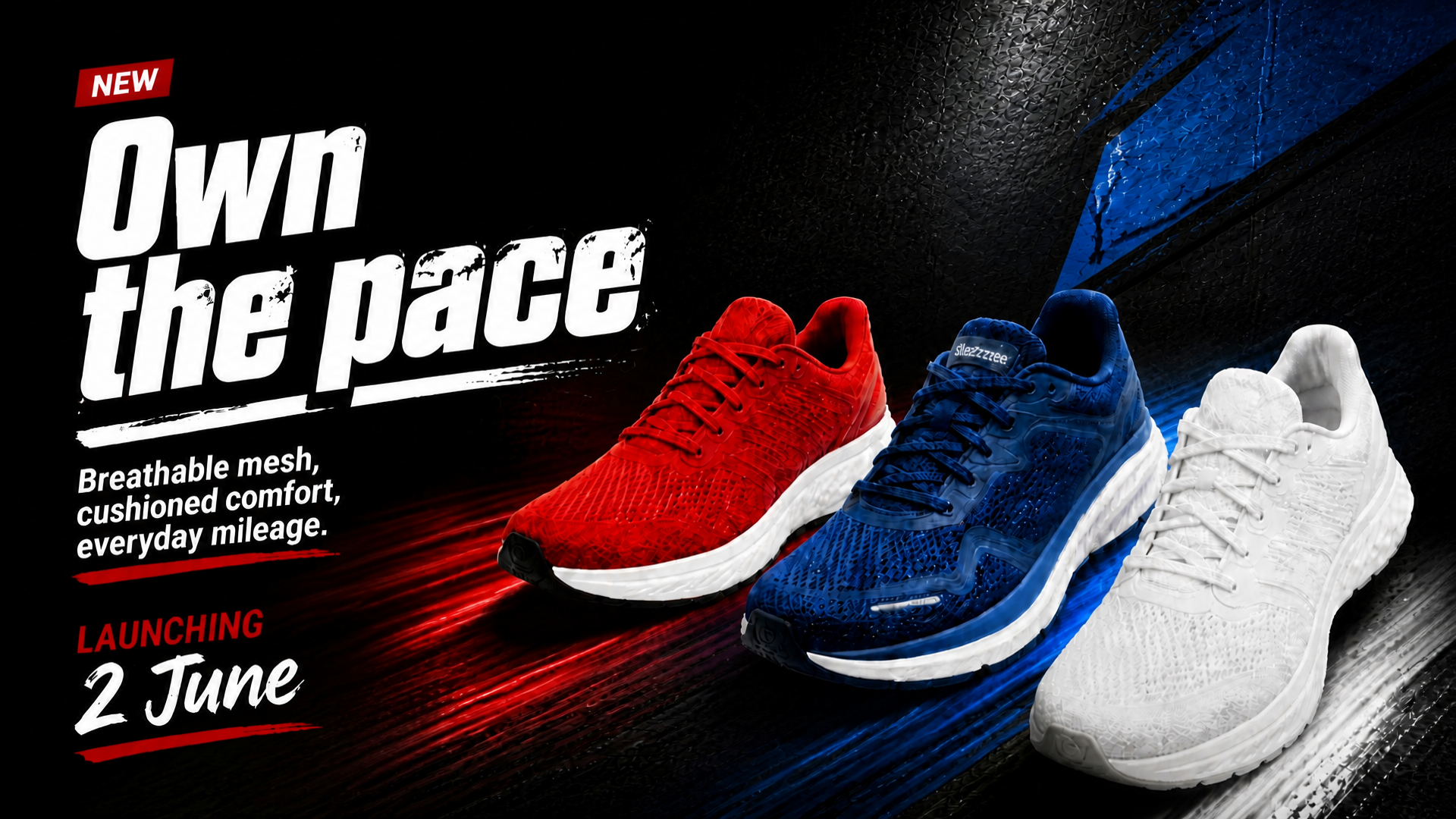 Sneaker drop creative transformed into a landscape placement